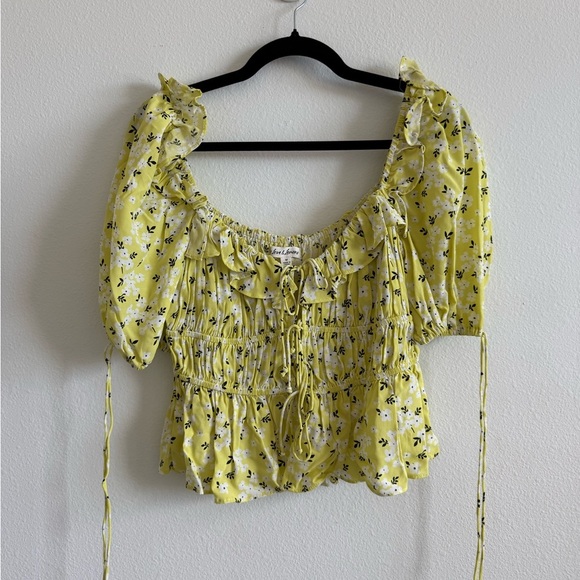 For Love & Lemons Chrysanthemum Blouse in Lemonade - Picture 8 of 8